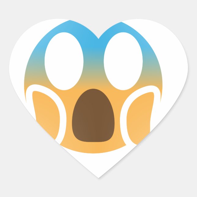 Adesivo Coração gritar emoji (Frente)