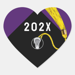 Adesivo Coração Grupo Lacrosse 2025 Praça Roxo