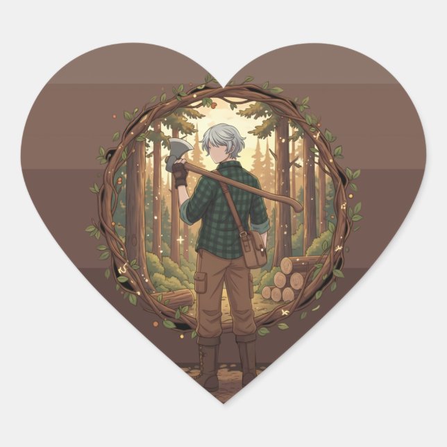 Adesivo Coração Guardião da Floresta Anime (Frente)