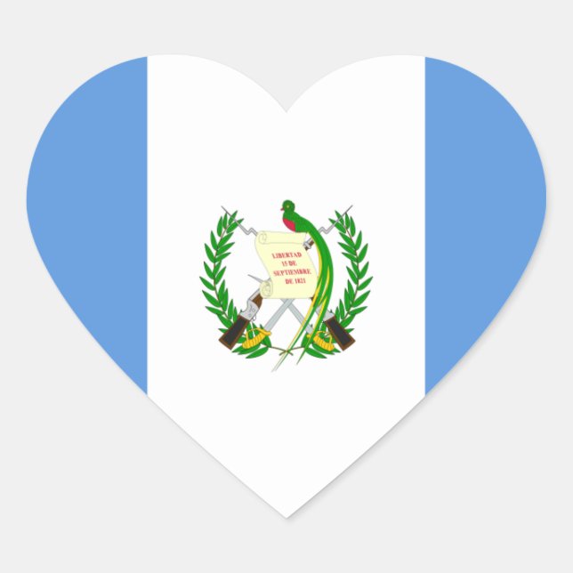 Adesivo Coração Guatemala Flag GT (Frente)