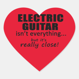Adesivo Coração Guitarra Elétrica não é tudo coração