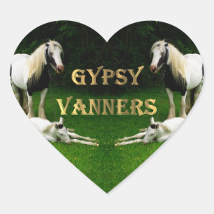 Adesivo Coração Gypsy Vanners