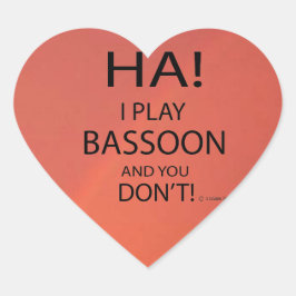 Adesivo Coração Ha Bassoon Heart Sticker