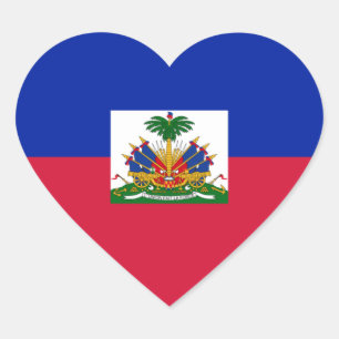 Adesivo Coração Haiti - Bandeira do Haiti
