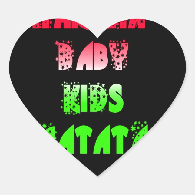 Adesivo Coração Hakuna Matata Baby Kids Oferece incríveis desenhos (Frente)