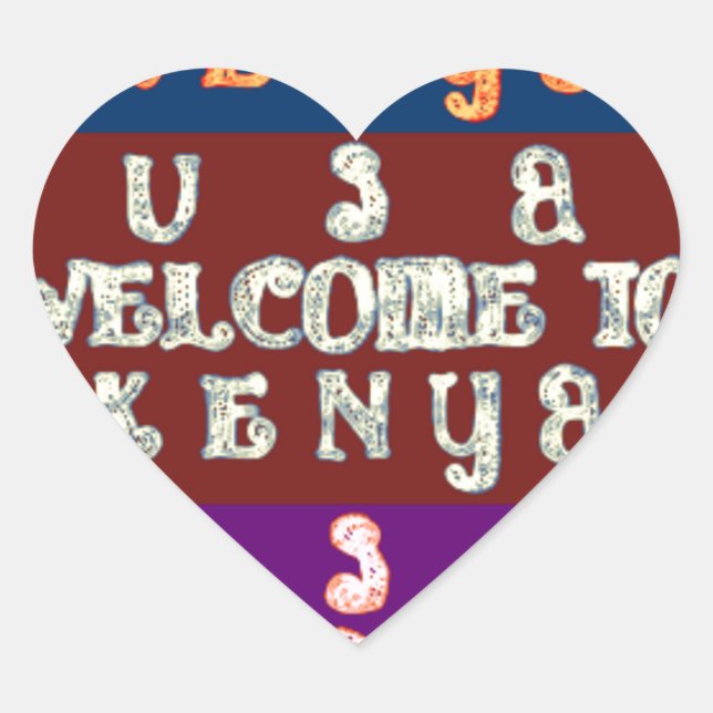 Adesivo Coração Hakuna Matata Bem-vindo ao Kenya.png (Frente)