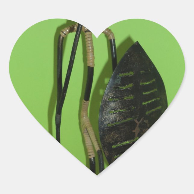 Adesivo Coração Hakuna Matata Kenya Maasai.JPG (Frente)