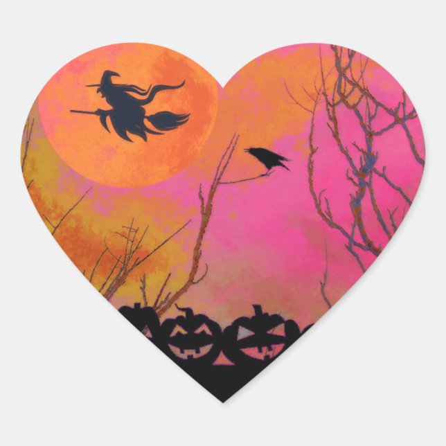 Adesivo Coração Halloween (Frente)
