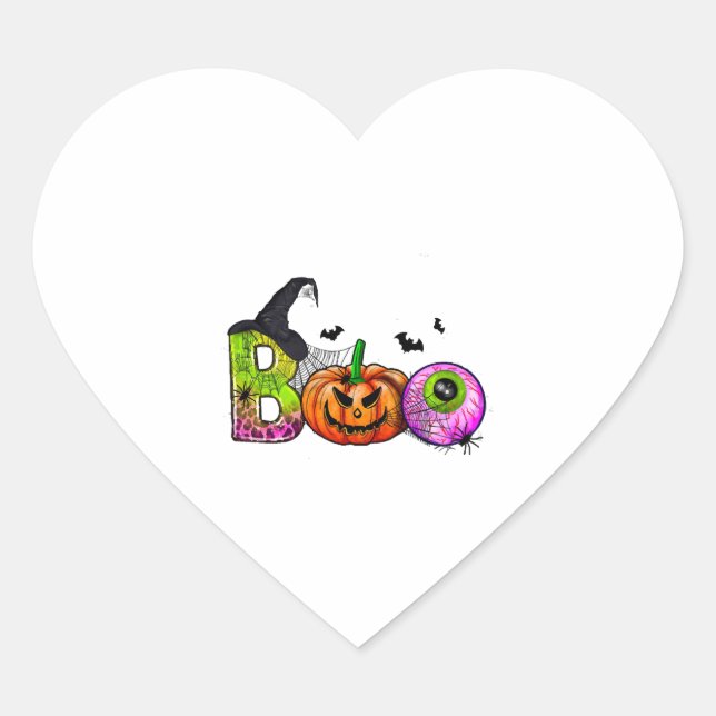 ADESIVO CORAÇÃO HALLOWEEN BOO (Frente)