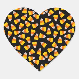 Adesivo Coração Halloween Candy Corn Stickers