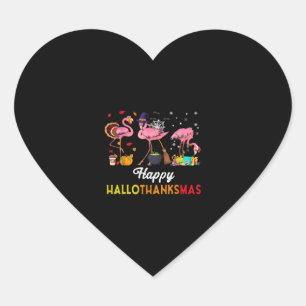 Adesivo Coração Halloween e Feliz Natal Hallothanksmas