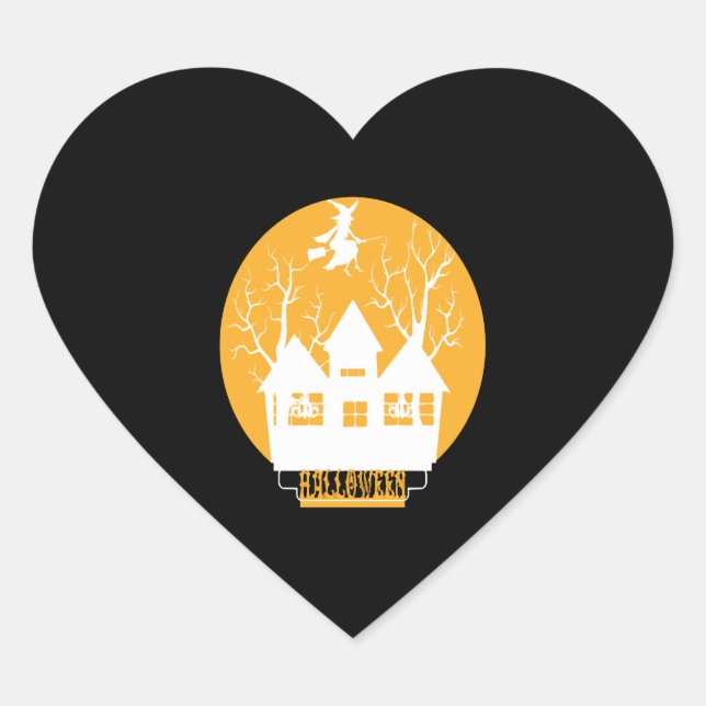 Adesivo Coração Halloween Halloween Halloween (Frente)