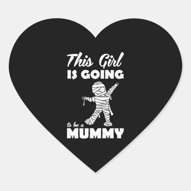 Adesivo Coração Halloween Mummy (Frente)