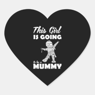Adesivo Coração Halloween Mummy