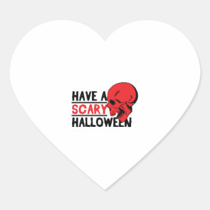 Adesivo Coração Halloween Skull - Tenha um santuário assustador