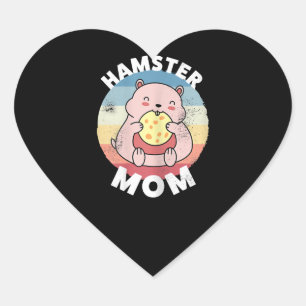 Adesivo Coração Hamster Mãe Cute Kawaii Gift para Mulheres