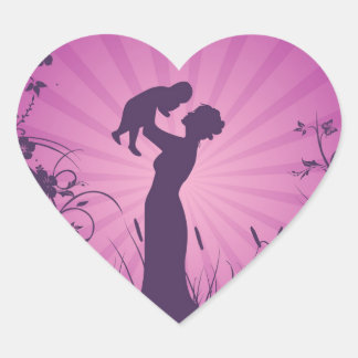 Adesivo Coração Happy Mãe Sticker