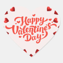 Happy Valentine’s Day Sticker – Cute Heart 