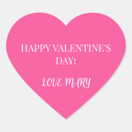 Adesivo Coração Happy Valentine's Day from Name Pink 