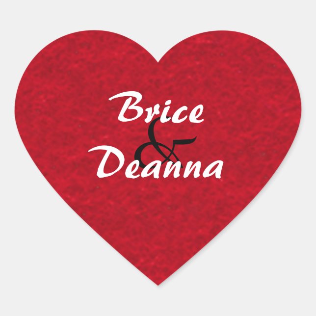 Adesivo Coração Heart Felt Wedding (Frente)