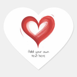 Adesivo Coração Heart In Heart, Customize With Your Own Text, 