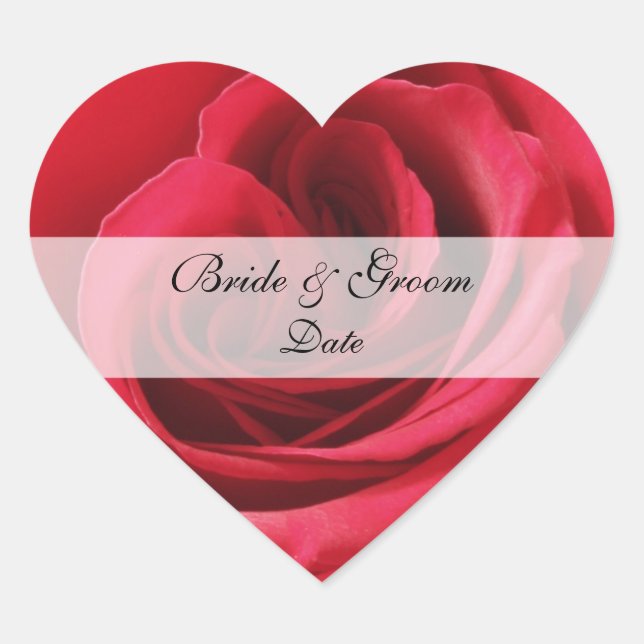 Adesivo Coração Heart Save the Date Sticker — Rosa (Frente)