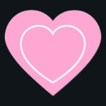 Adesivo Coração Heart Stickers<br><div class="desc">Heart shape stickers are shown in pink and white.</div>
