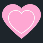 Adesivo Coração Heart Stickers<br><div class="desc">Heart shape stickers are shown in pink and white.</div>