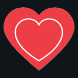 Adesivo Coração Heart Stickers<br><div class="desc">Heart shape stickers are shown in red and white.</div>