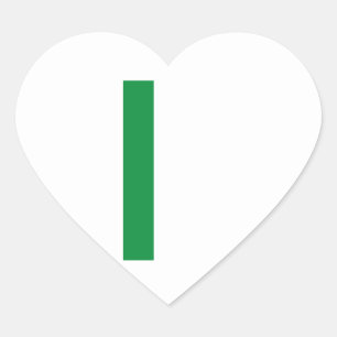 Adesivo Coração Heart Stickers Flag of Italy il Tricolore
