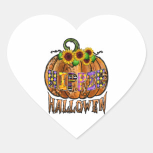 Adesivo Coração Hippie Halloween