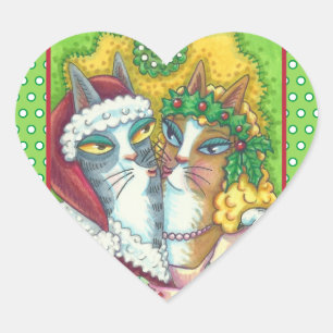 ADESIVO CORAÇÃO HISS N' FITZ BEIJANDO GATOS, PAPAIS NOEIS DE LATIC