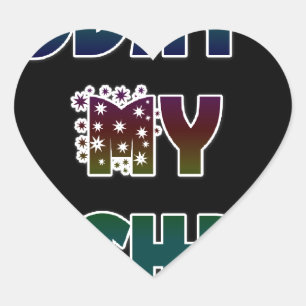 Adesivo Coração Hoje é o meu Impressão de Arte de Aniversário