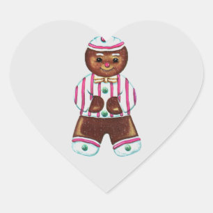 Adesivo Coração Homem de pão-de-espécie Snazzy