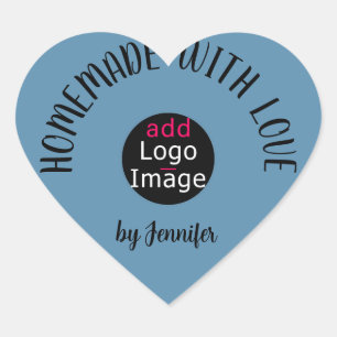 Adesivo Coração Homemade com Na moda de Amor Azul