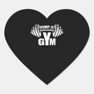Adesivo Coração Homens da Motivação do Esporte Ness Gym Garotas