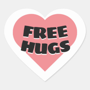 Adesivo Coração Hugs Gratuitos