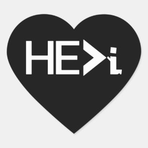 Adesivo Coração I KNEELING REZANDO - ELE É Maior que BRANCO