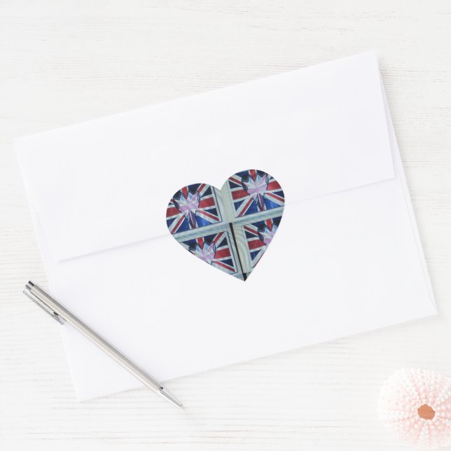Adesivo Coração I Love England Art Impressão (Envelope)