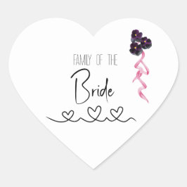 Adesivo Coração Identificador de Convidado de Casamento