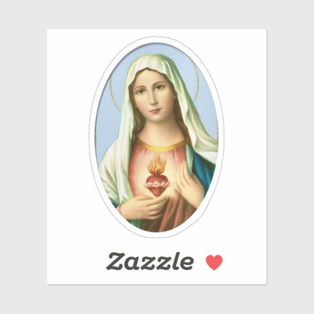 Adesivo Coração Imaculado de Mary Vinyl (Folha)