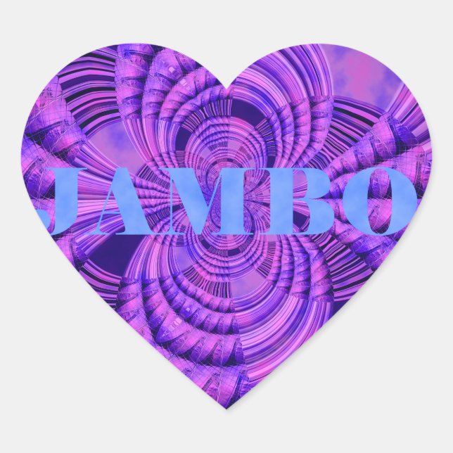 Adesivo Coração Impressão de Arte Cósmica de Hakuna (Frente)