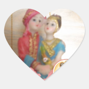 Adesivo Coração Impressão de Arte Romântica do Coração do Amor