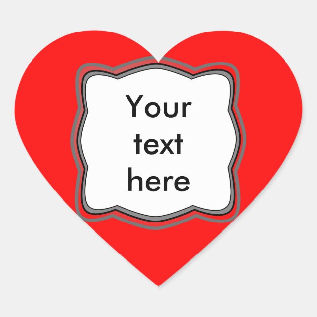 Adesivo Coração Impressão do Coração Vermelho (Frente)