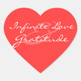 Adesivo Coração Infinite Love & Gratitude Heart Sticker