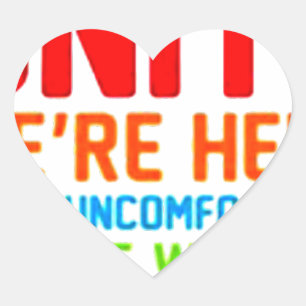 ADESIVO CORAÇÃO INTROVERTS UNIDOS ESTAMOS AQUI SOMOS INCONFORTÁVEI