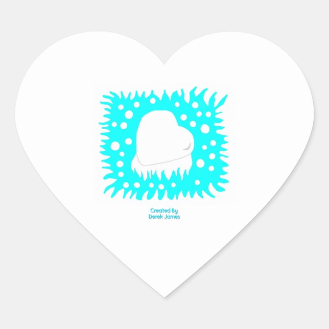 Adesivo Coração Inverno Snow Heart Sticker (Frente)
