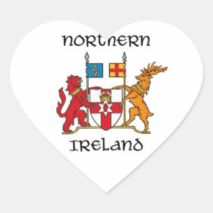 Adesivo Coração Irlanda norte - casaco de armas/símbolo/emblema