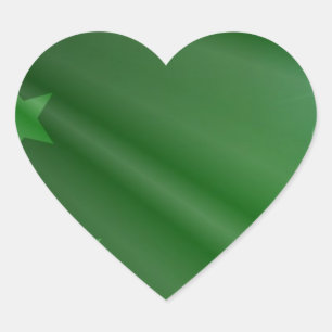 Adesivo Coração Irlanda - Padrão Verde Arte Paz Destino de Amor