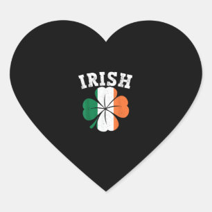 Adesivo Coração Irlanda Shamrock Irlanda Rua de bandeira Patrick D